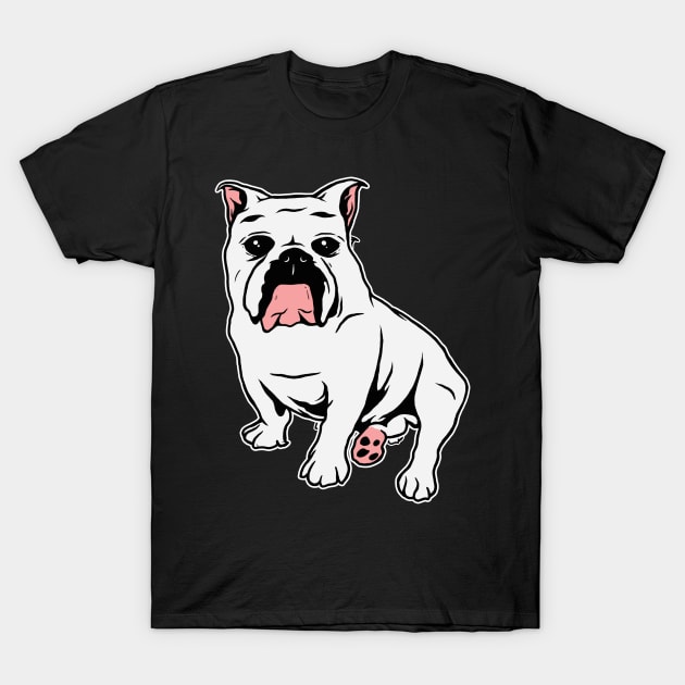 Bulldog T-Shirt by phsycartwork